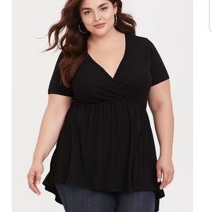 Torrid 00 Surplice Babydoll Tee